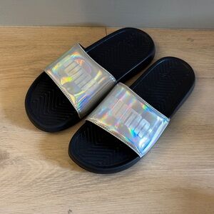 Puma Holographic Black Slippers